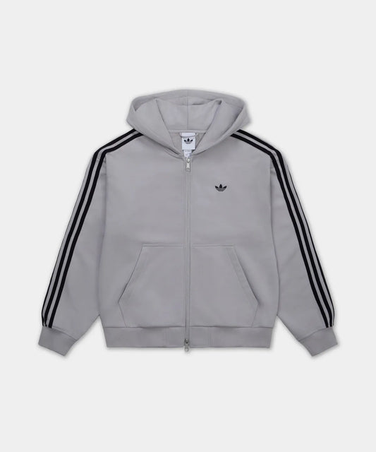 Adidas Hooded Zip-Up - Gray Black KC9317