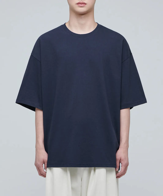 Extra Oversized Crew Neck T-shirt [Navy]